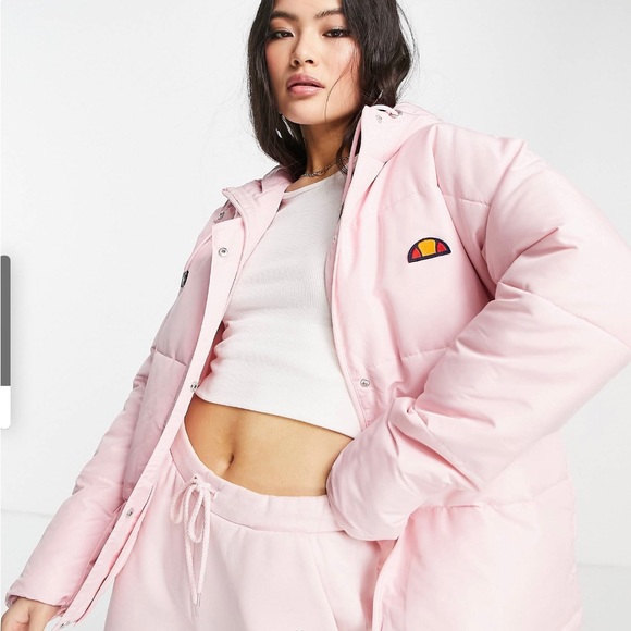Ellesse Pink Winter Puffer Jacket - Picture 3 of 9